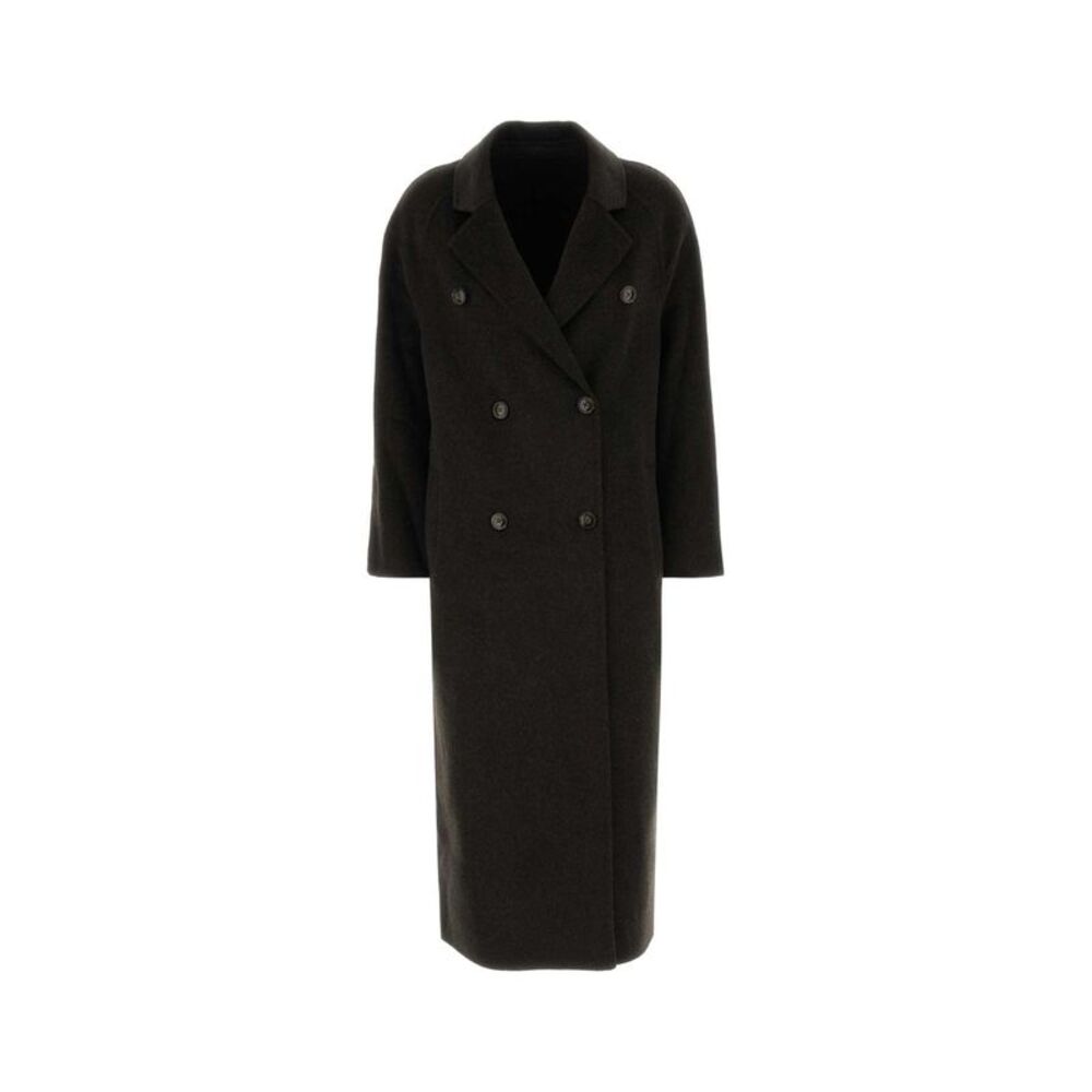 Loulou De Saison Women Dark Brown Wool Blend Irvin Coat